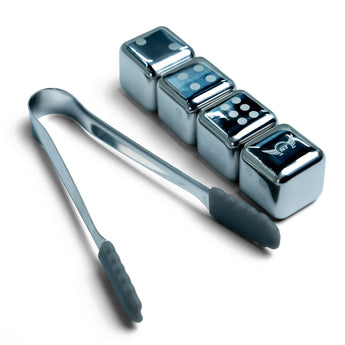 Gt Omega Metal Dice Ice Cubes with Tongs