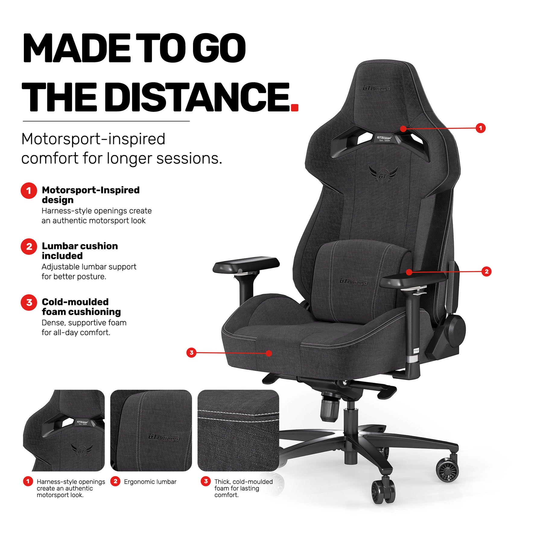 ZEPHYR Gaming Chair | Fabric Gaming Chairs