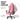PRO Series Gen 2 chair adjustable armrests in rose-pink fabric