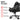 PRO Series Gen 2 XL gaming chair headrest and lumbar cushions – black leather