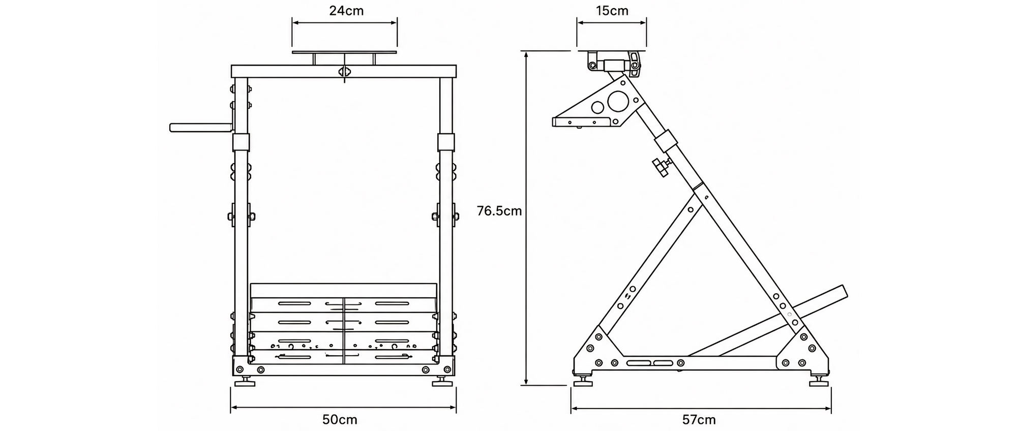 DD-X Wheel Stand dimensions