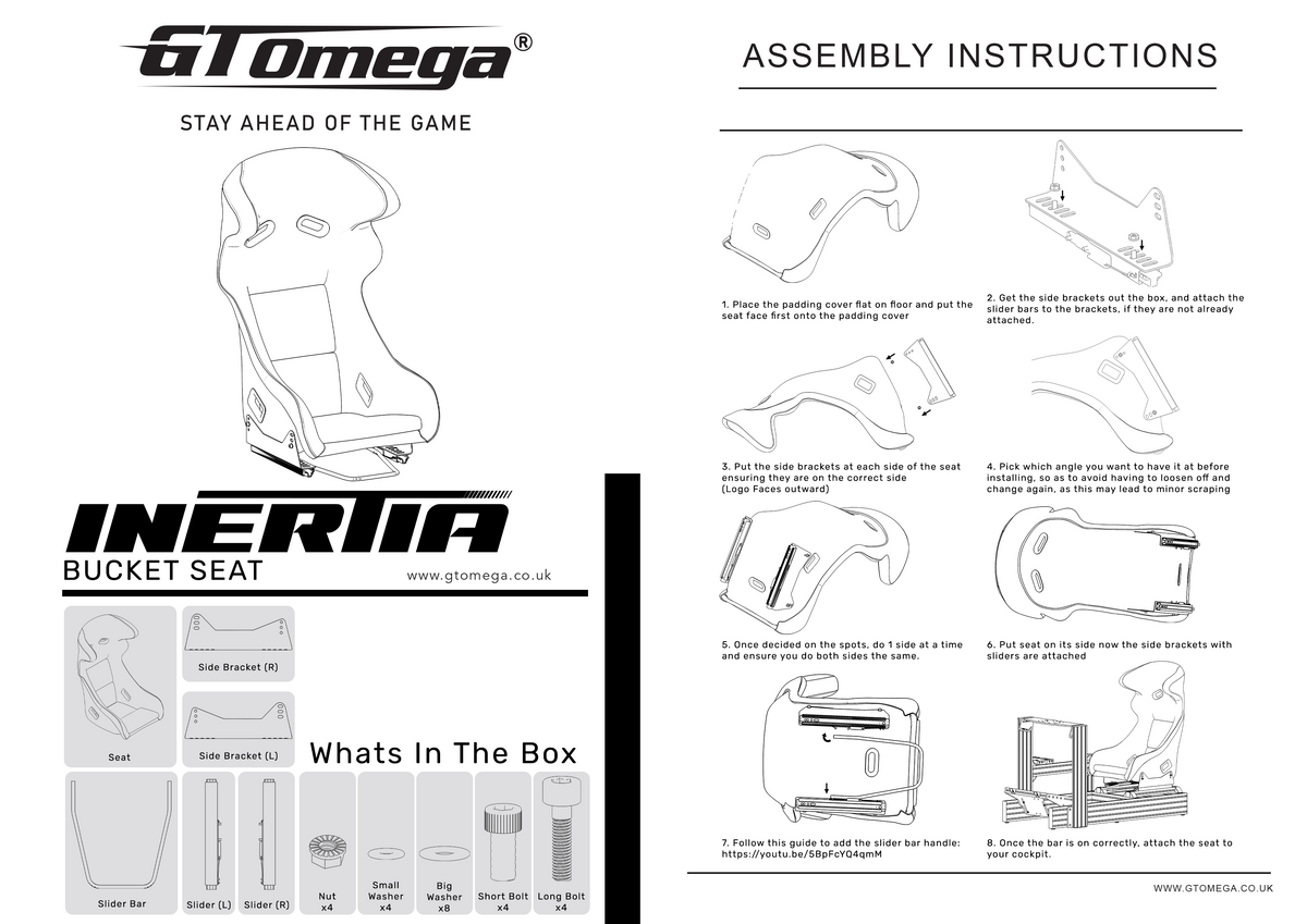 Inertia Rig Racing INERTIA Bucket Seat for Sim Racing | GT Omega – GT Omega UK