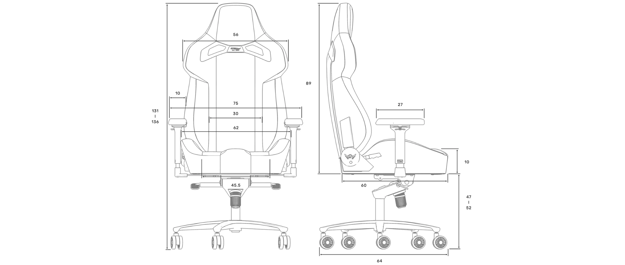 ZEPHYR Series dimensions