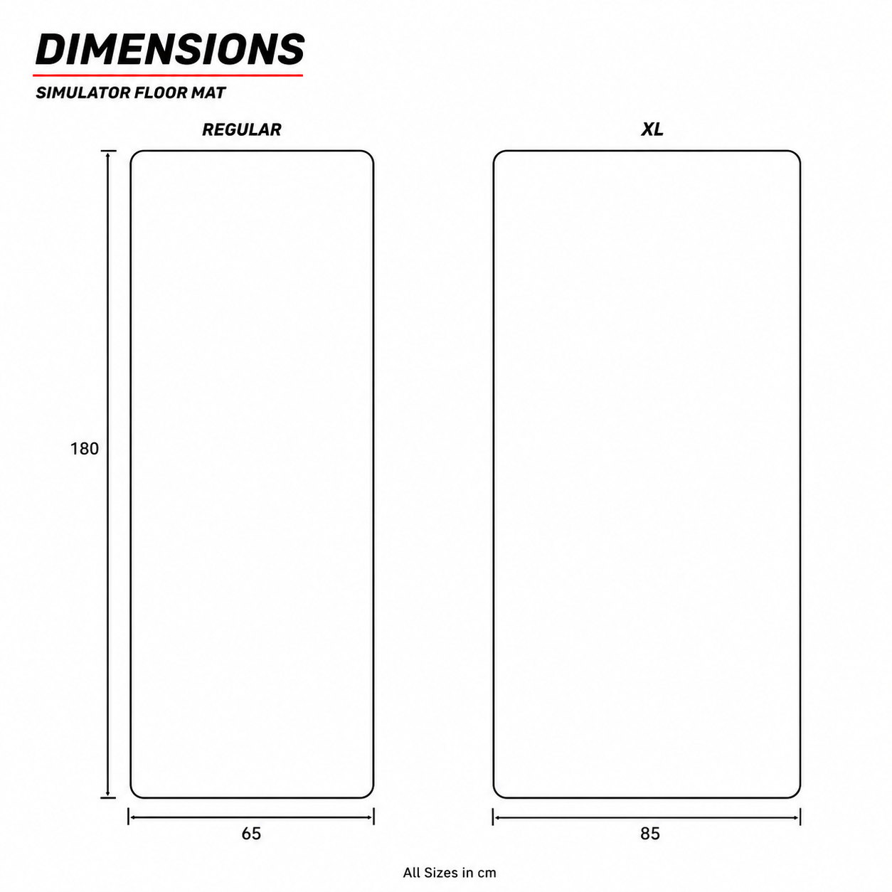 Simulator Floor Mat dimensions